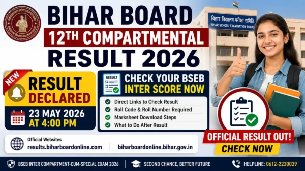 Bihar Board 12th Compartmental Result 2026