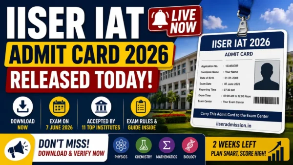 IISER IAT Admit Card 2026