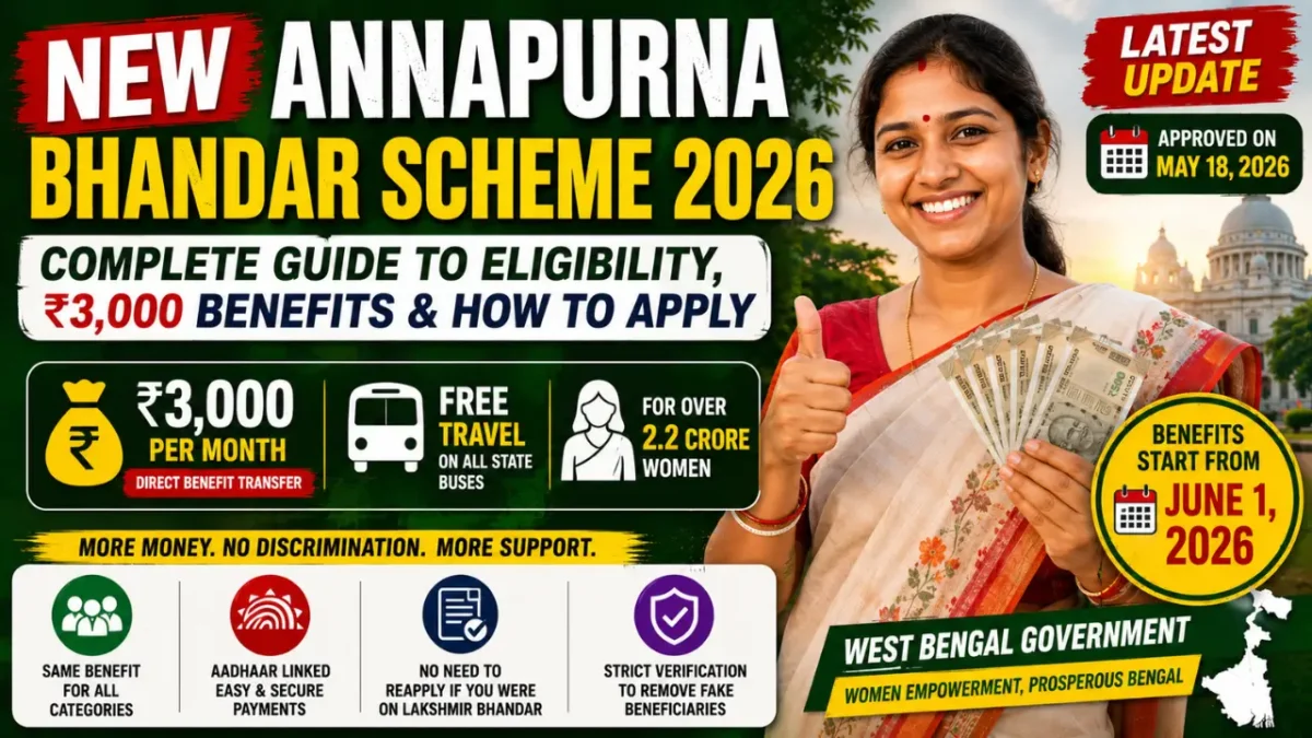 New Annapurna Bhandar Scheme 2026: Complete Guide to Eligibility, ₹3,000 Benefits & How to Apply